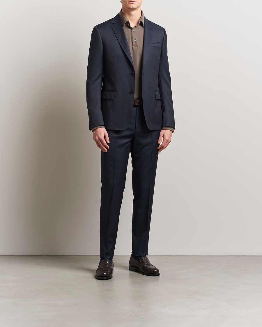 Heren | Pakken | Zegna | Tailored Wool Suit Navy