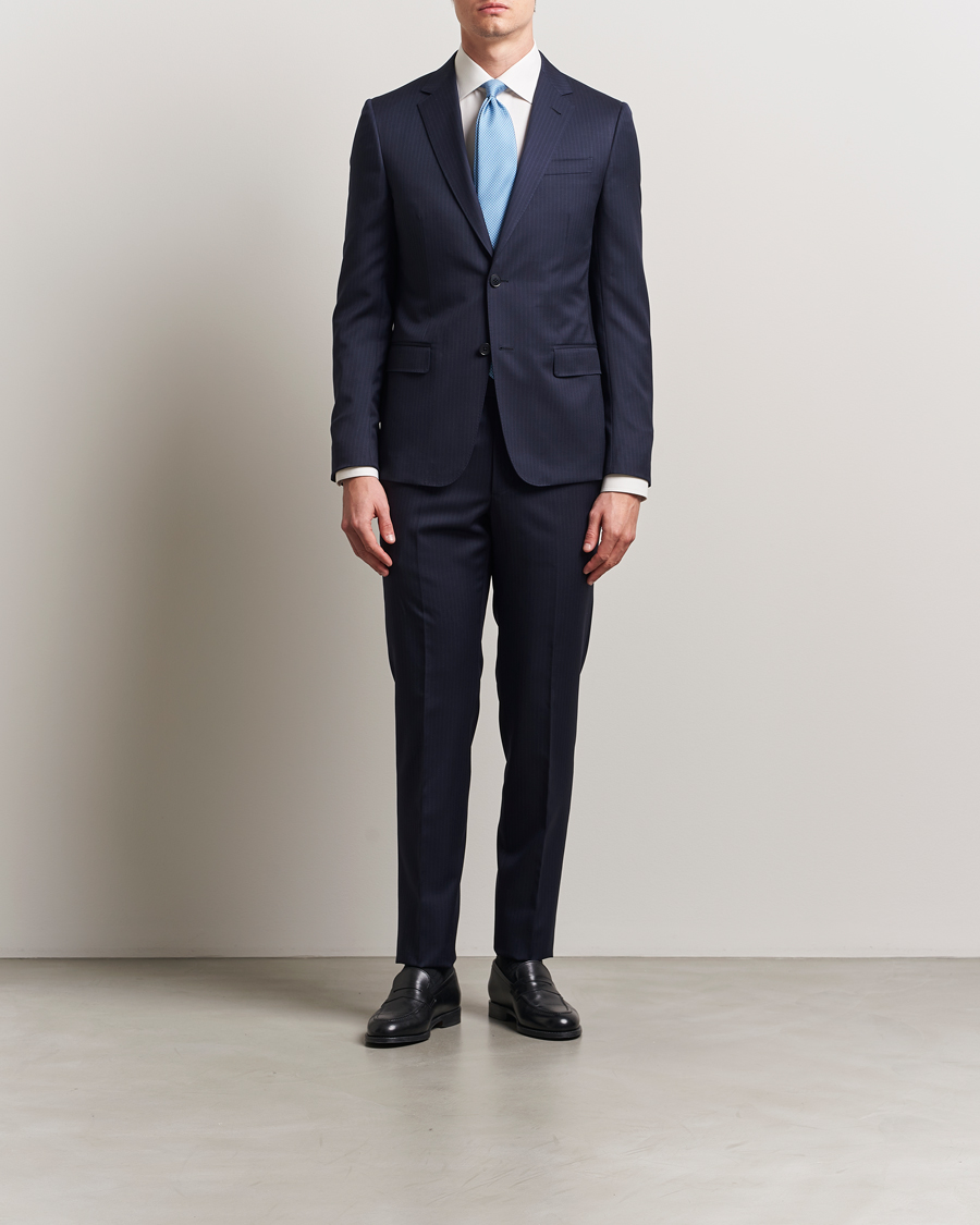 Heren | Pakken | Zegna | Tailored Wool Suit Navy Stripe