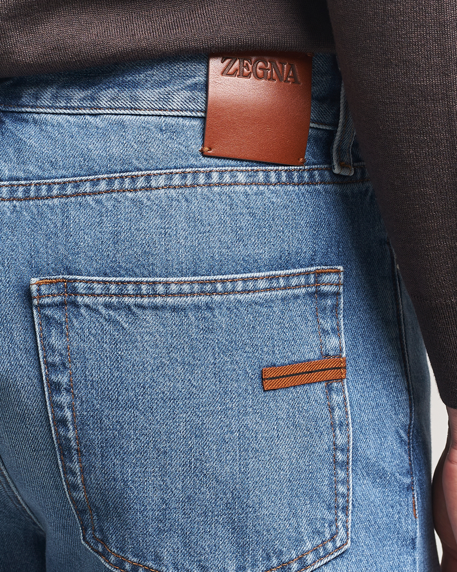 Heren | Jeans | Zegna | 5-Pocket Denim Jeans Medium Blue Wash