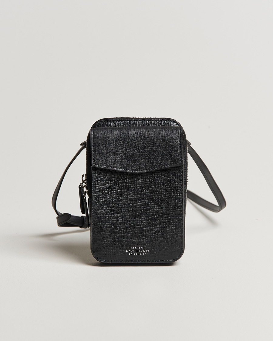 Heren | Tassen | Smythson | Ludlow Crossbody Pouch Black