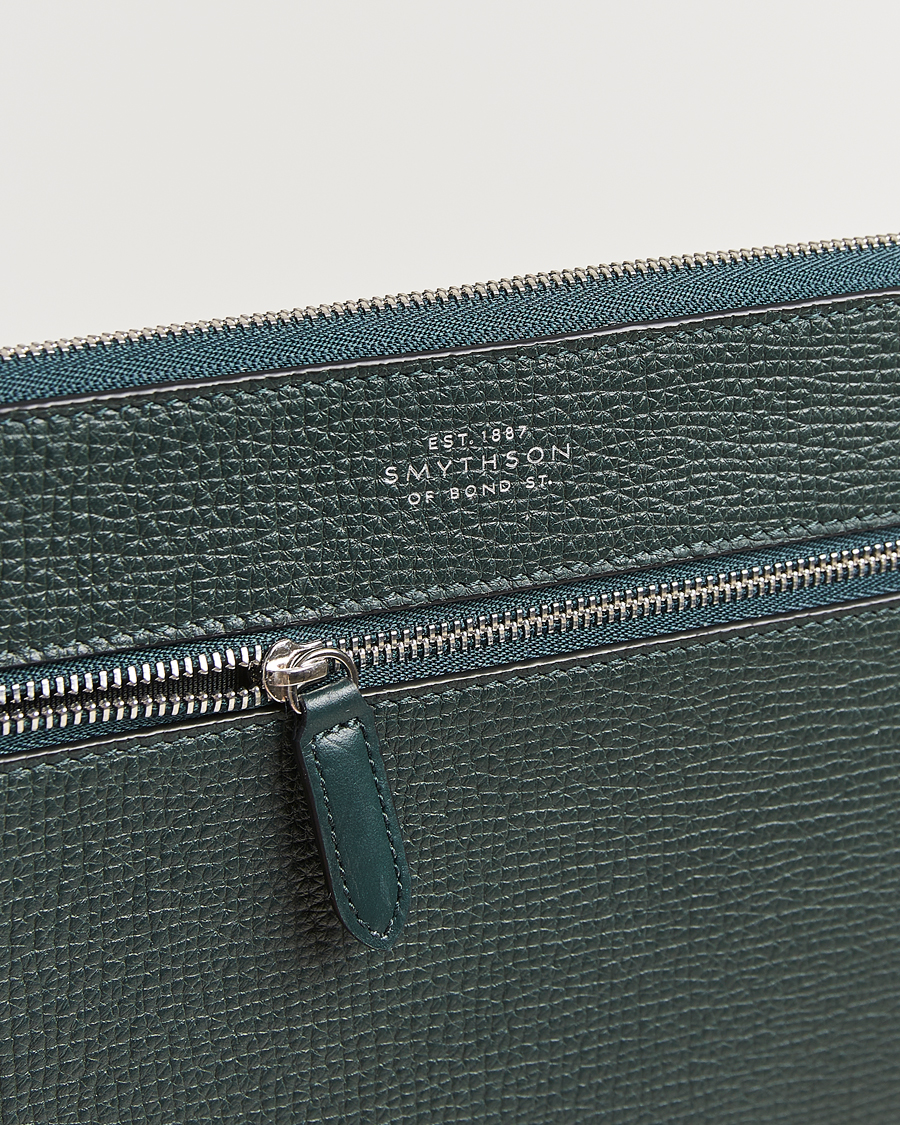 Heren | Smythson Ludlow Flat Organiser Pouch Bottle Green | Smythson | Ludlow Flat Organiser Pouch Bottle Green