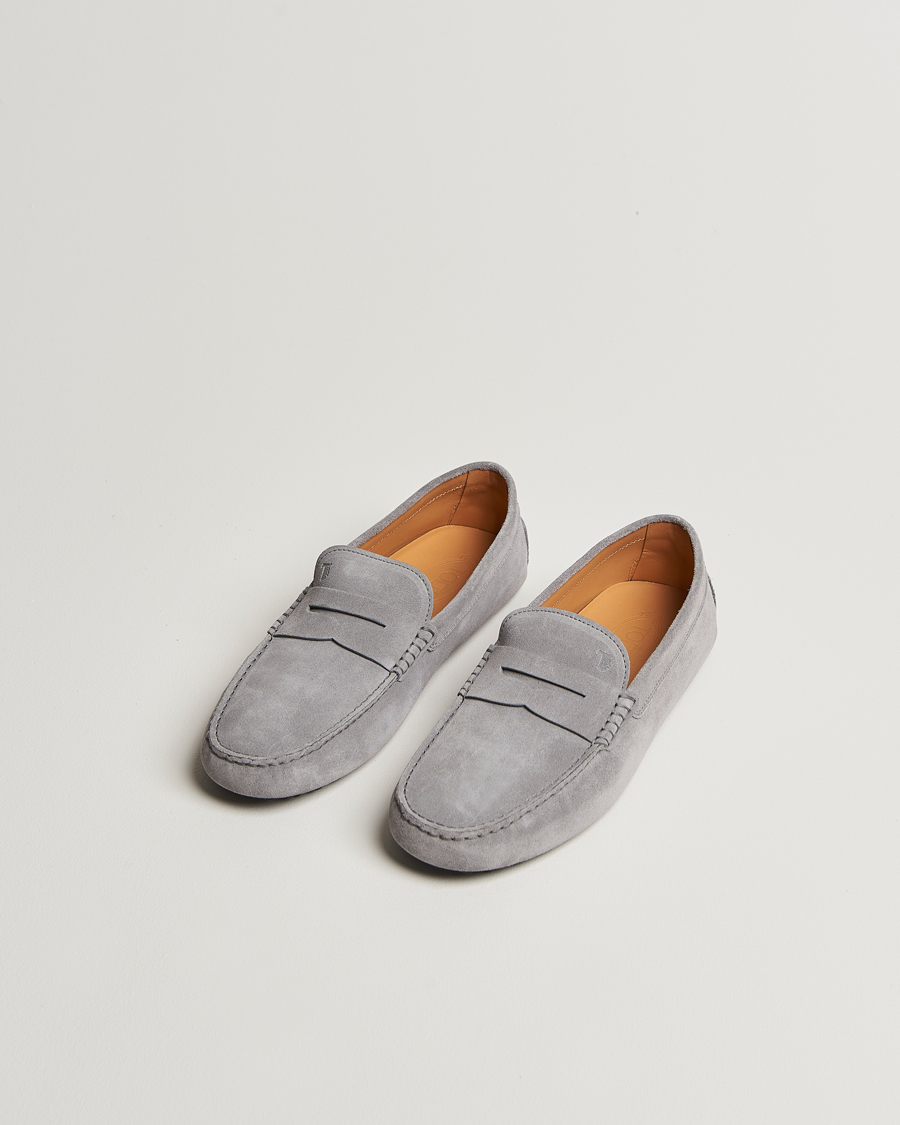 Heren | Tod's Gommino Carshoe Grey Suede | Tod's | Gommino Carshoe Grey Suede