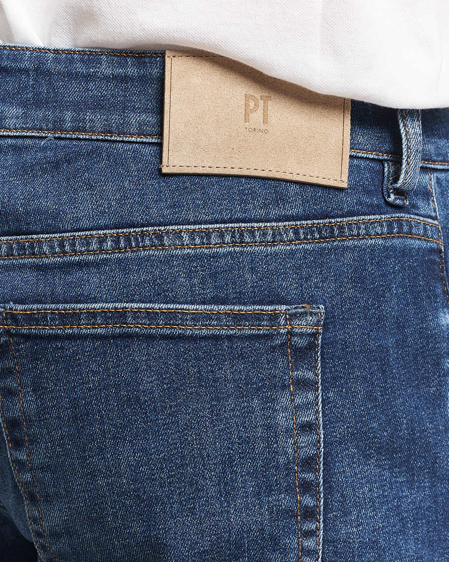 Heren | Jeans | PT01 | Slim Fit Stretch Jeans Dark Blue Wash