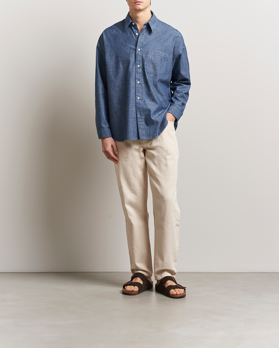 Heren | Overhemden | Sunflower | Stable Chambray Shirt Rinse