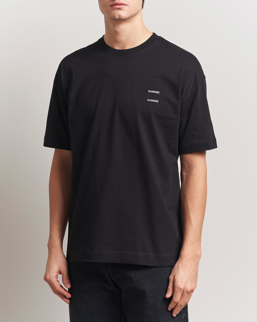 Heren | T-shirts | Samsøe Samsøe | Joel Organic Cotton T-Shirt Black