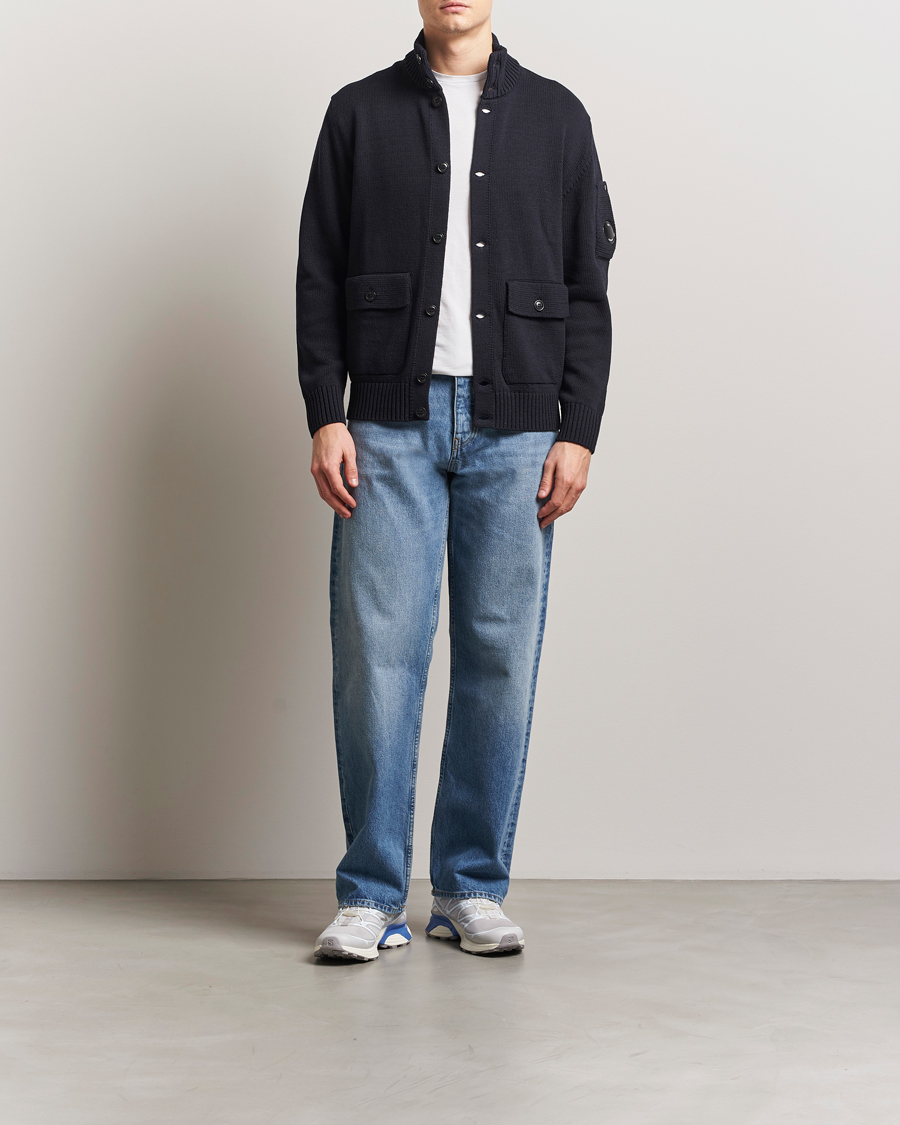 Heren | Truien | C.P. Company | Knitted Compact Cotton Cardigan Navy