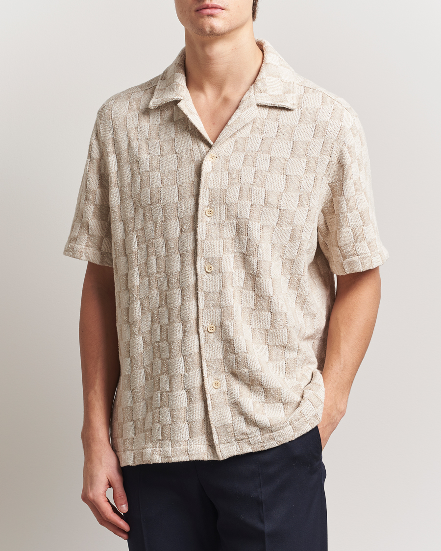 Heren | Overhemden | J.Lindeberg | Torpa Resort Jersey Shirt Moonbeam