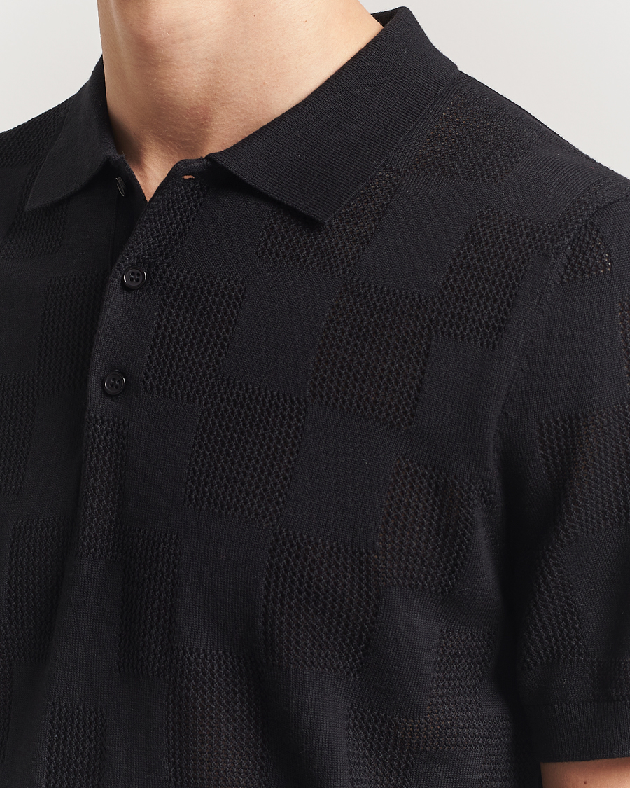 Heren | Polo's | J.Lindeberg | Reymond Stacked Bridge Polo Black