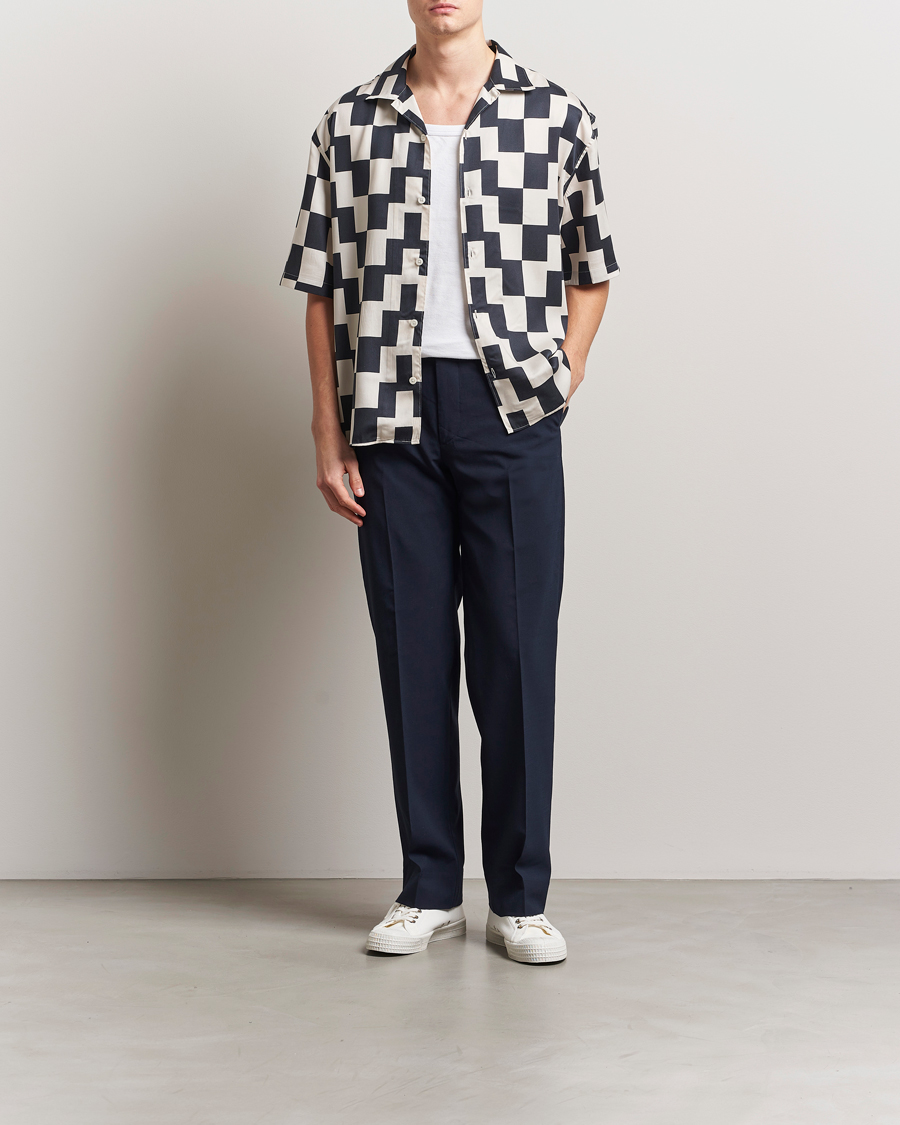 Heren | Broeken | J.Lindeberg | Gabi Drape Wool Pants Navy