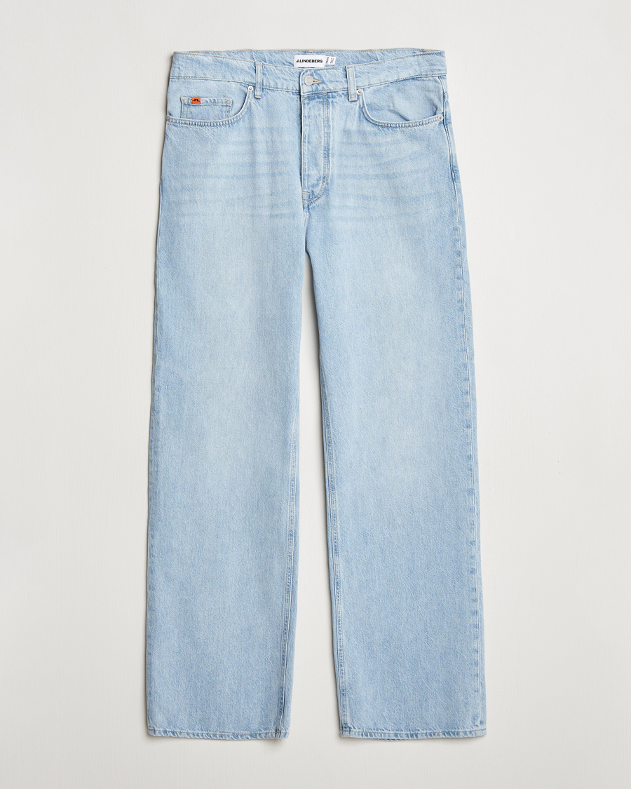 Heren | Jeans | J.Lindeberg | Cart Super Stone Wide Jeans Light Blue