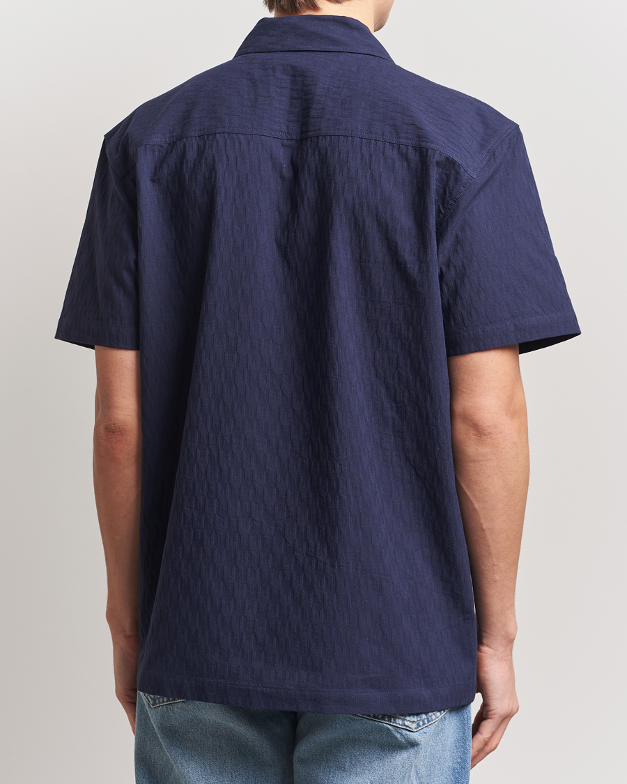 Heren | Overhemden | Palmes | Garden Short Sleeve Shirt Navy