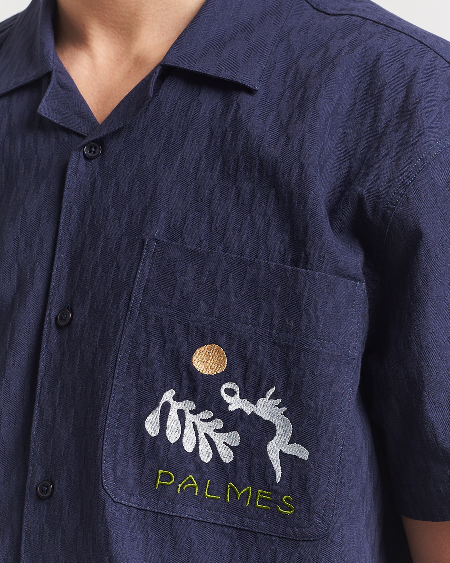 Heren | Overhemden | Palmes | Garden Short Sleeve Shirt Navy