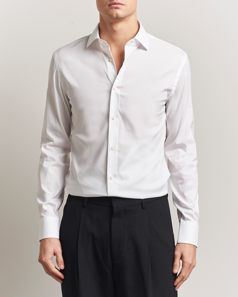 Heren | Overhemden | Tiger of Sweden | Adley Slim Fit Cut Away Shirt White
