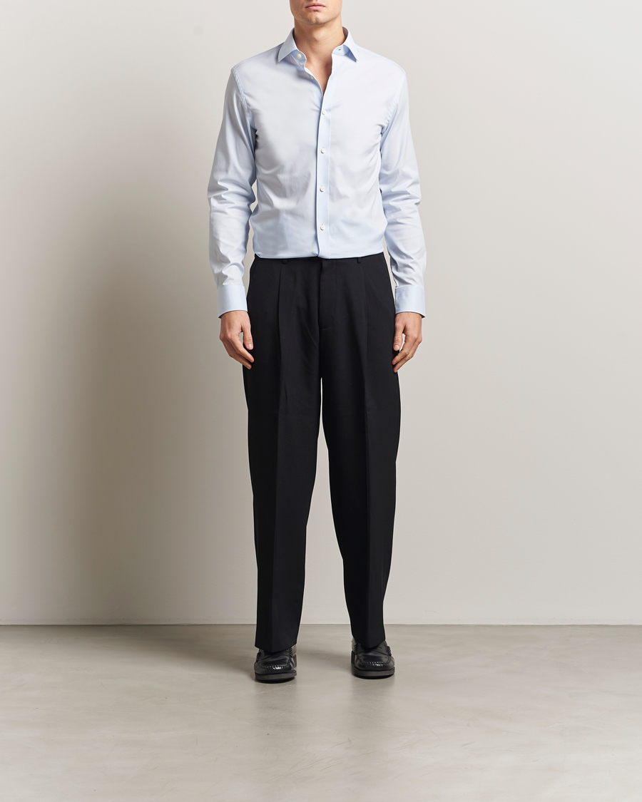 Heren | Overhemden | Tiger of Sweden | Adley Slim Fit Cut Away Shirt Light Blue