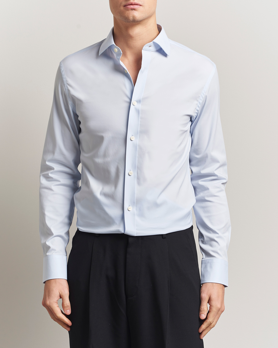 Heren | Overhemden | Tiger of Sweden | Adley Slim Fit Cut Away Shirt Light Blue