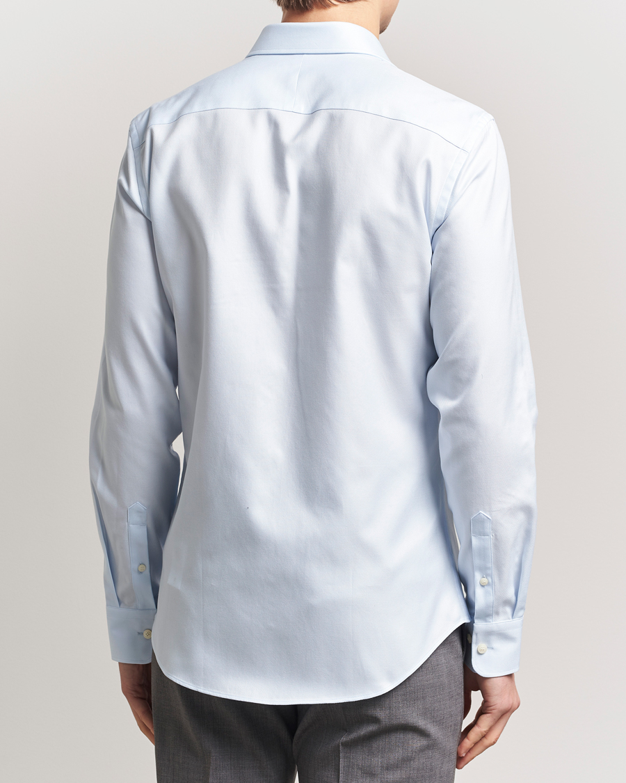 Heren | Overhemden | Tiger of Sweden | Adley Structured Slim Fit Cut Away Shirt Light Blue
