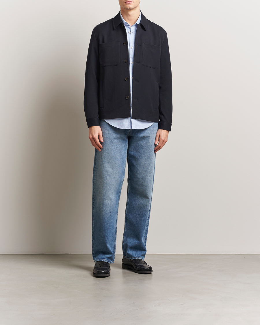 Heren | Overhemden | LES DEUX | Marsielle Hybrid Jacket Dark Navy