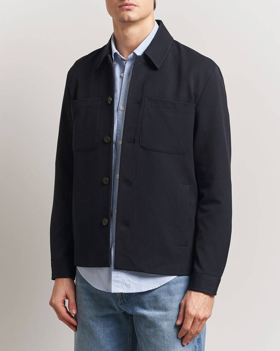 Heren | Overhemden | LES DEUX | Marsielle Hybrid Jacket Dark Navy