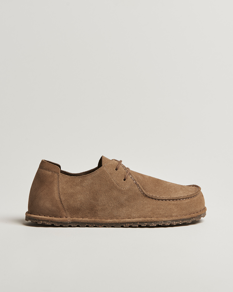 Heren | Instappers | BIRKENSTOCK | Utti Lace Suede Loafer Gray Taupe