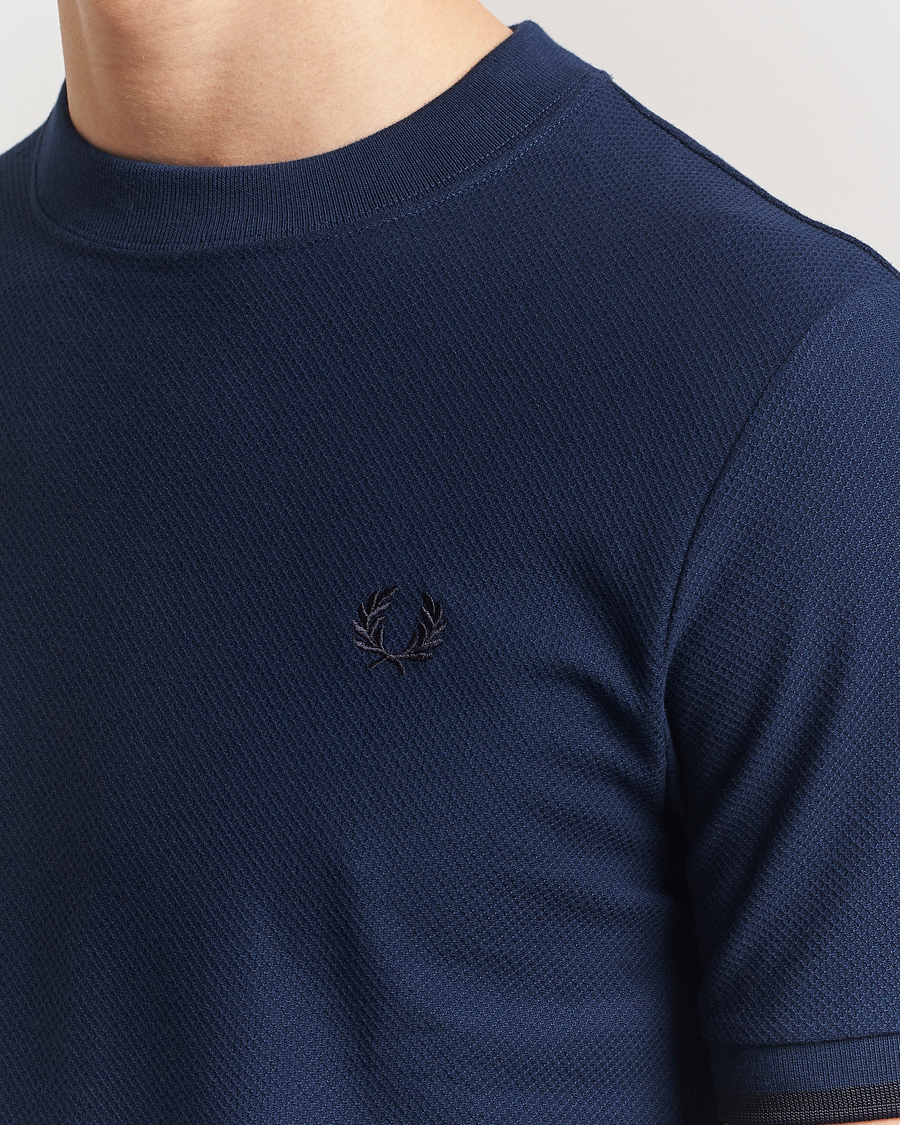 Heren | T-shirts | Fred Perry | Tipped Cuff Pique T-Shirt Tennis Blue