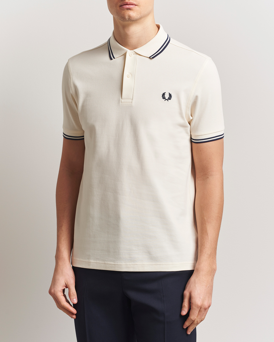Heren | Polo's | Fred Perry | Twin Tipped Polo Shirt Ecru