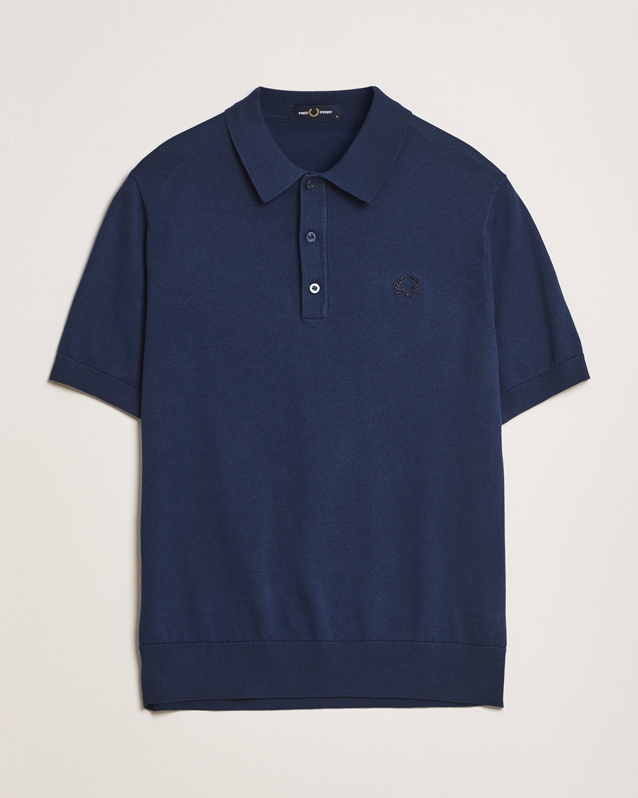 Heren | Polo's | Fred Perry | Cotton Knitted Polo Tennis Blue