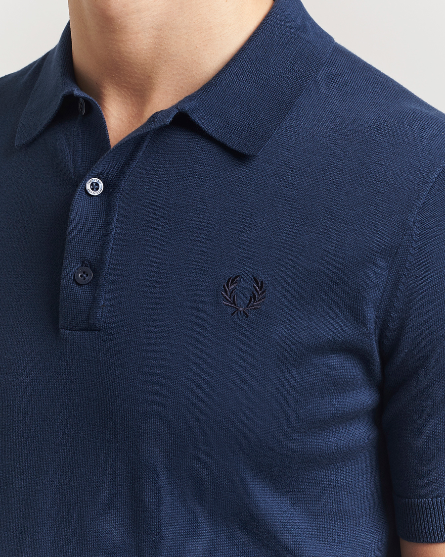Heren | Polo's | Fred Perry | Cotton Knitted Polo Tennis Blue