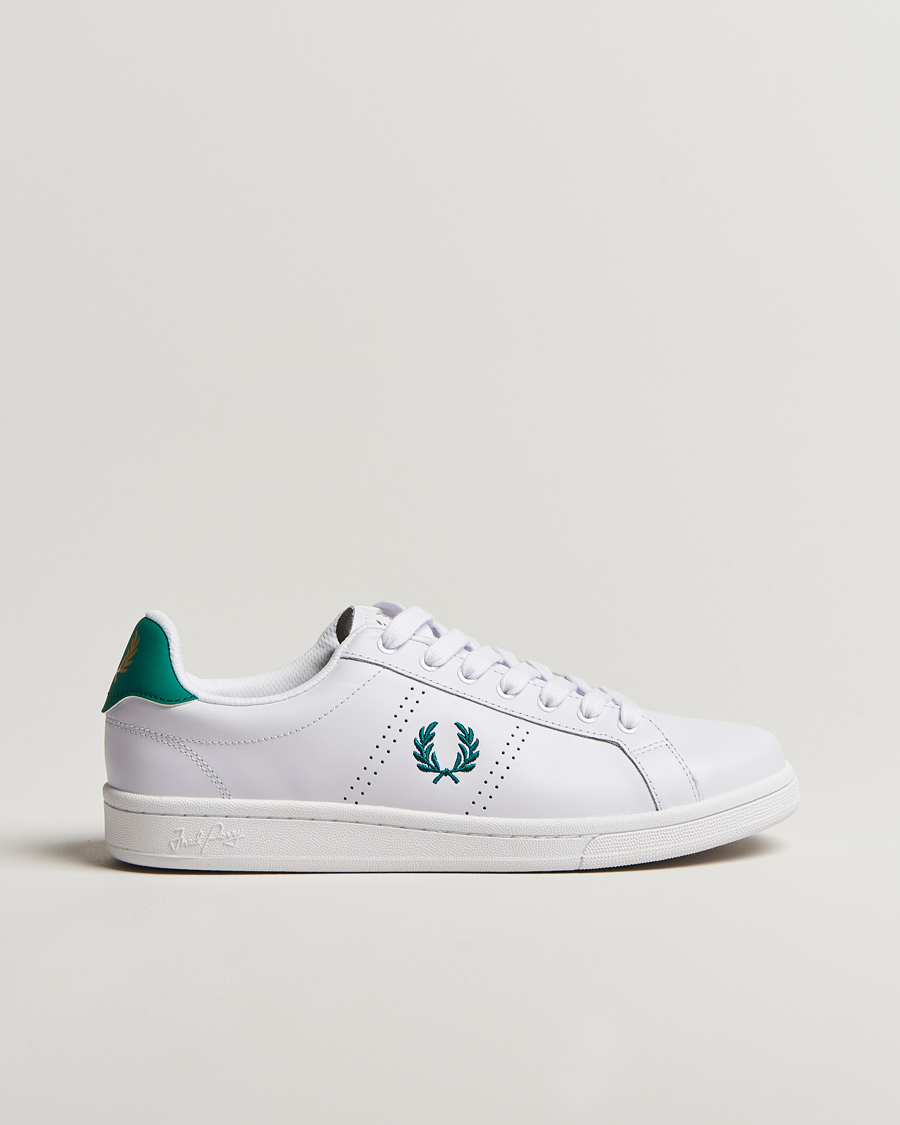 Heren | Sneakers | Fred Perry | B721 Leather Sneaker White/Court Green
