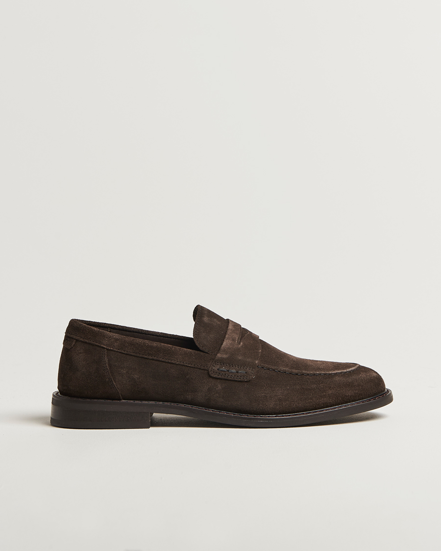 Heren | GANT Lozham Suede Loafer Ebony Brown | GANT | Lozham Suede Loafer Ebony Brown