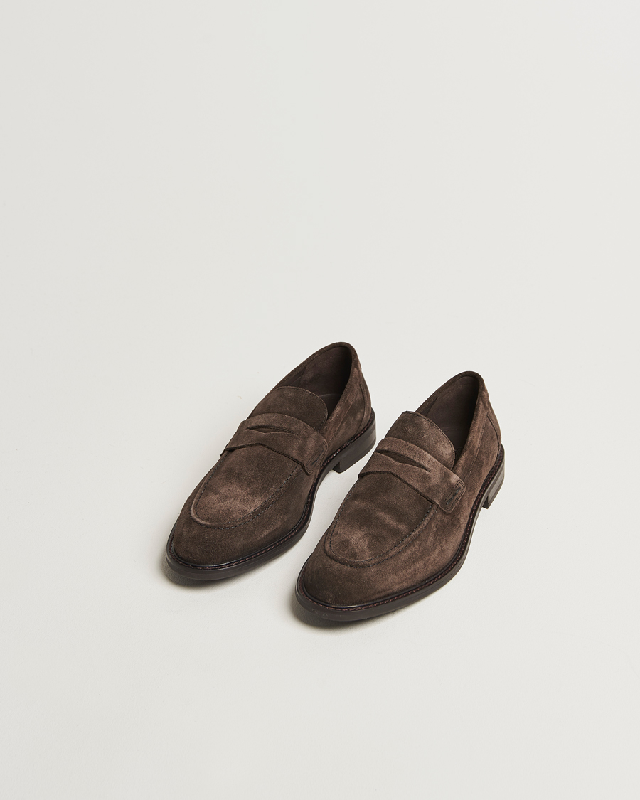 Heren | GANT Lozham Suede Loafer Ebony Brown | GANT | Lozham Suede Loafer Ebony Brown