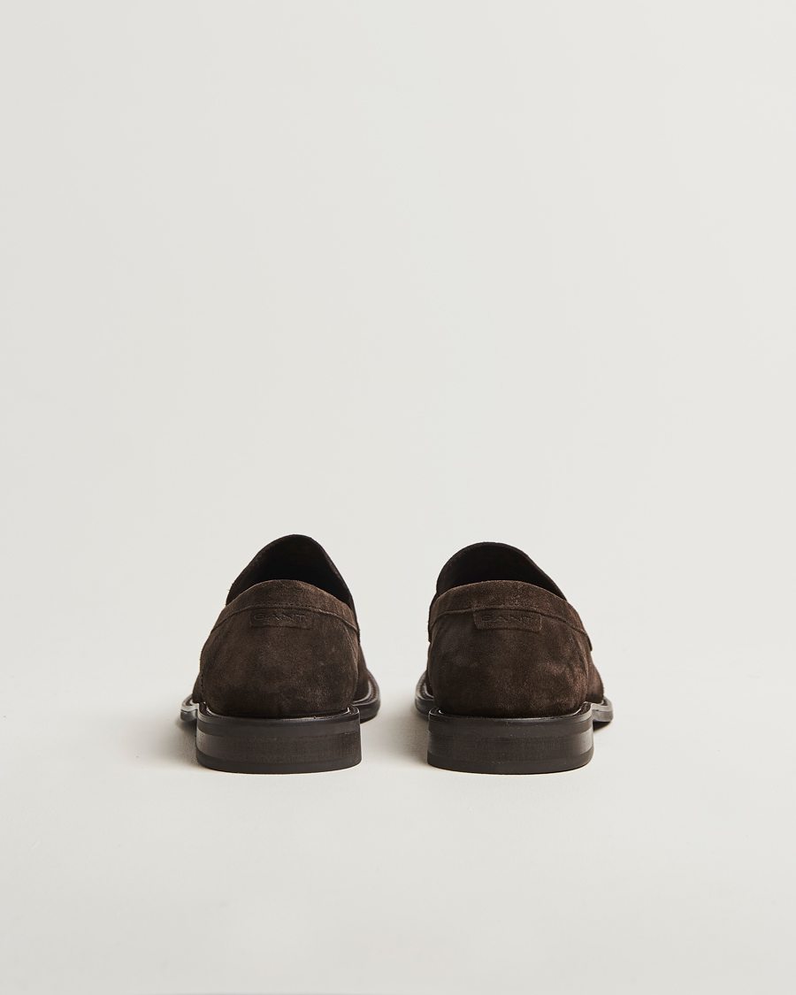 Heren | GANT Lozham Suede Loafer Ebony Brown | GANT | Lozham Suede Loafer Ebony Brown