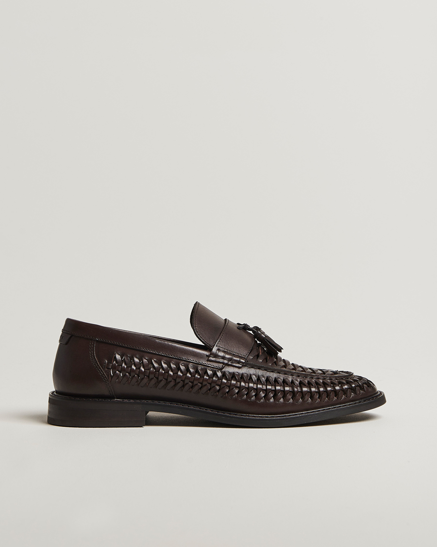 Heren | Instappers | GANT | Lozham Braided Tassle Loafer Dark Brown
