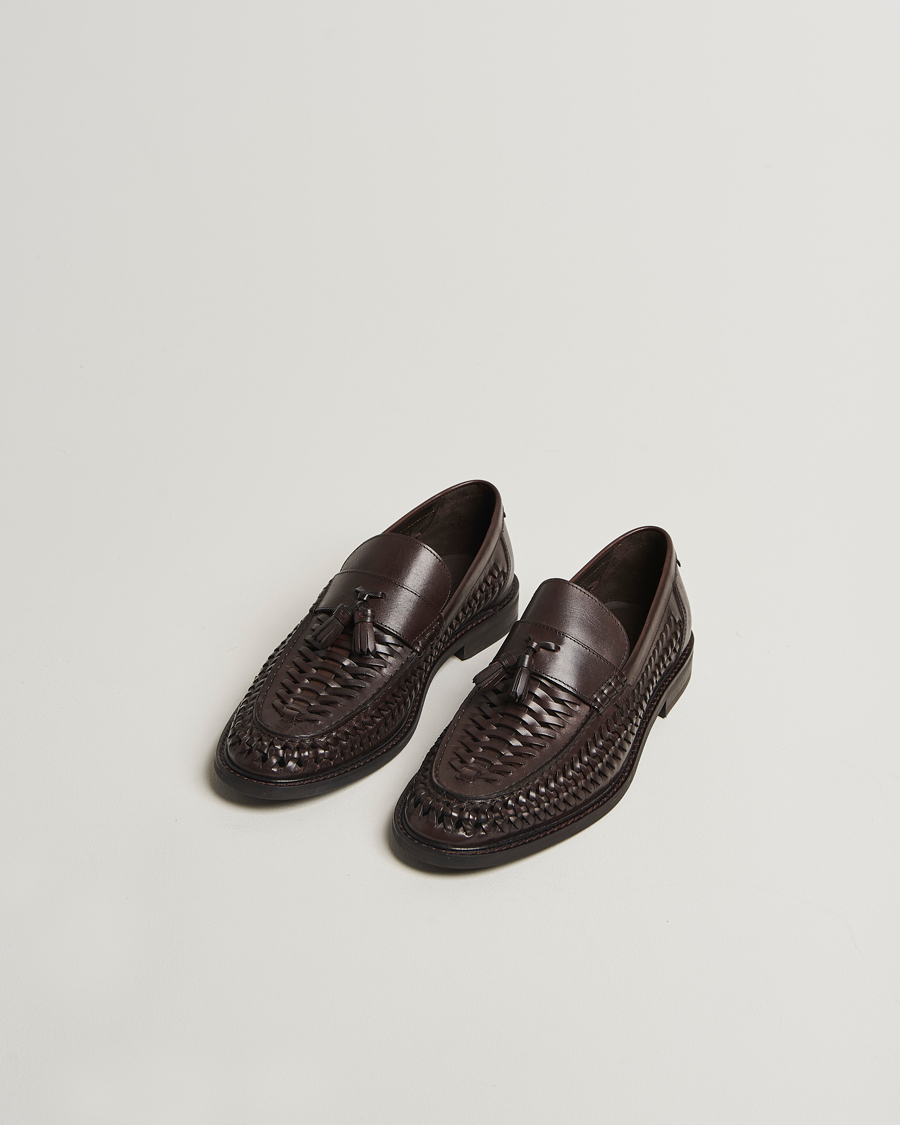 Heren | Instappers | GANT | Lozham Braided Tassle Loafer Dark Brown