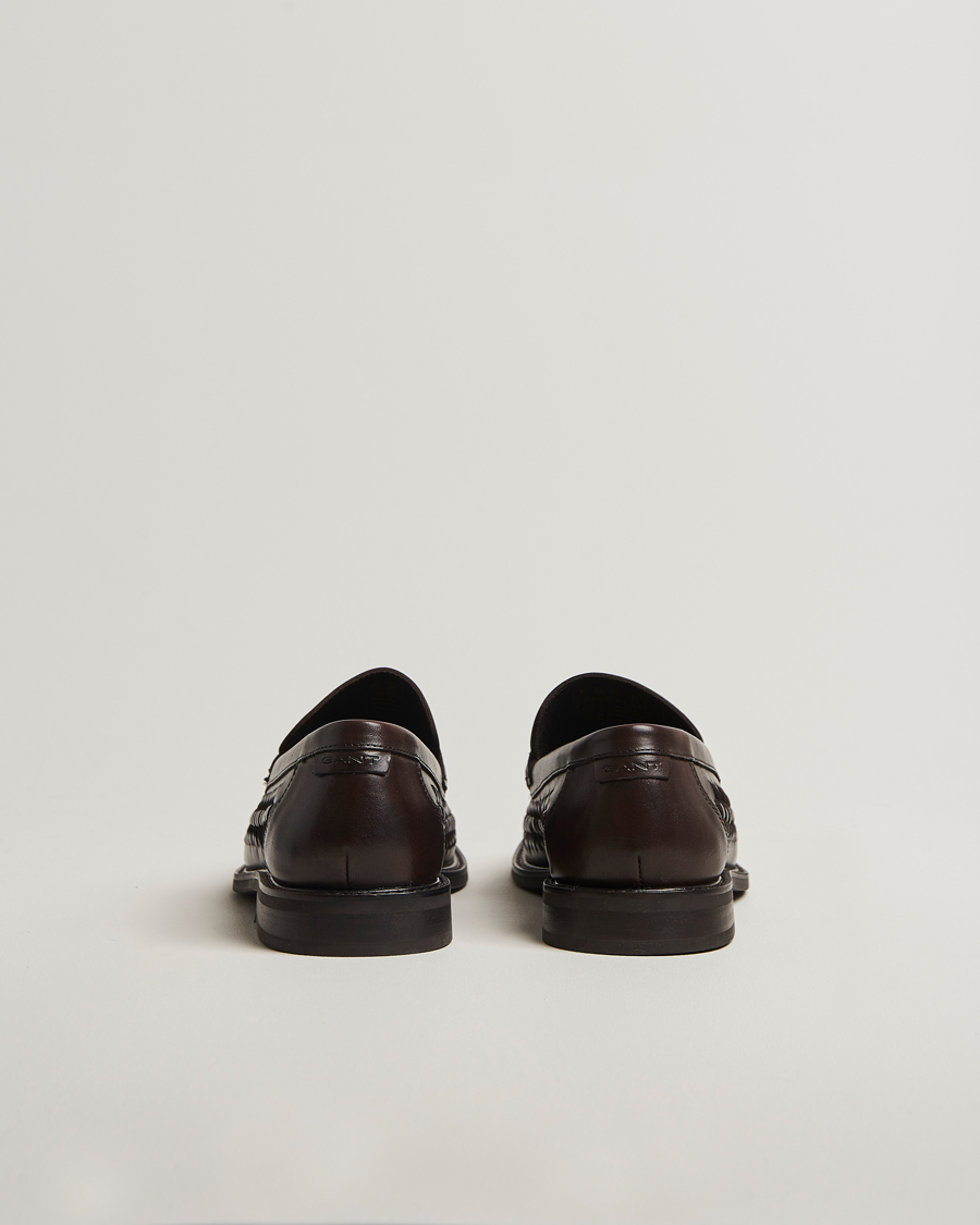 Heren | Instappers | GANT | Lozham Braided Tassle Loafer Dark Brown