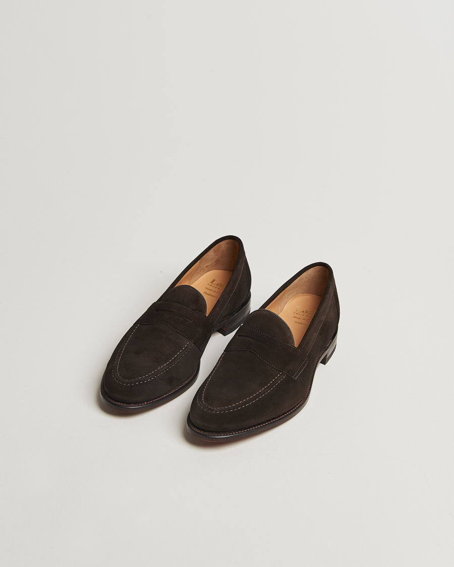 Heren | Instappers | Loake Shoemakers | Imperial Suede Loafers Dark Brown