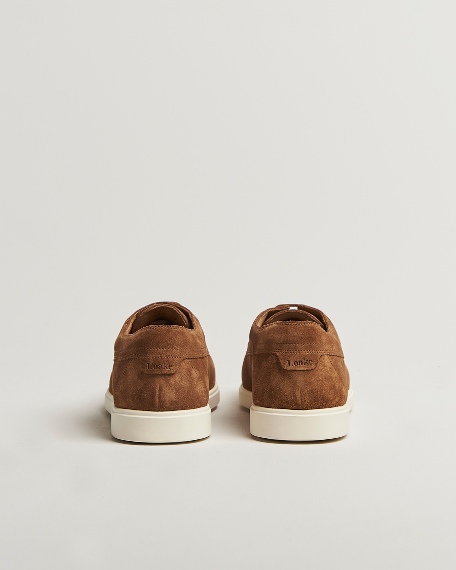 Heren | Instappers | Loake 1880 | Sardinia Suede Boat Shoe Loafers Chestnut