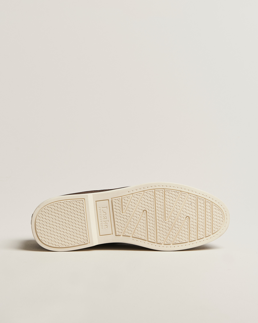 Heren | Instappers | Loake 1880 | Sardinia Suede Boat Shoe Loafers Anthracite
