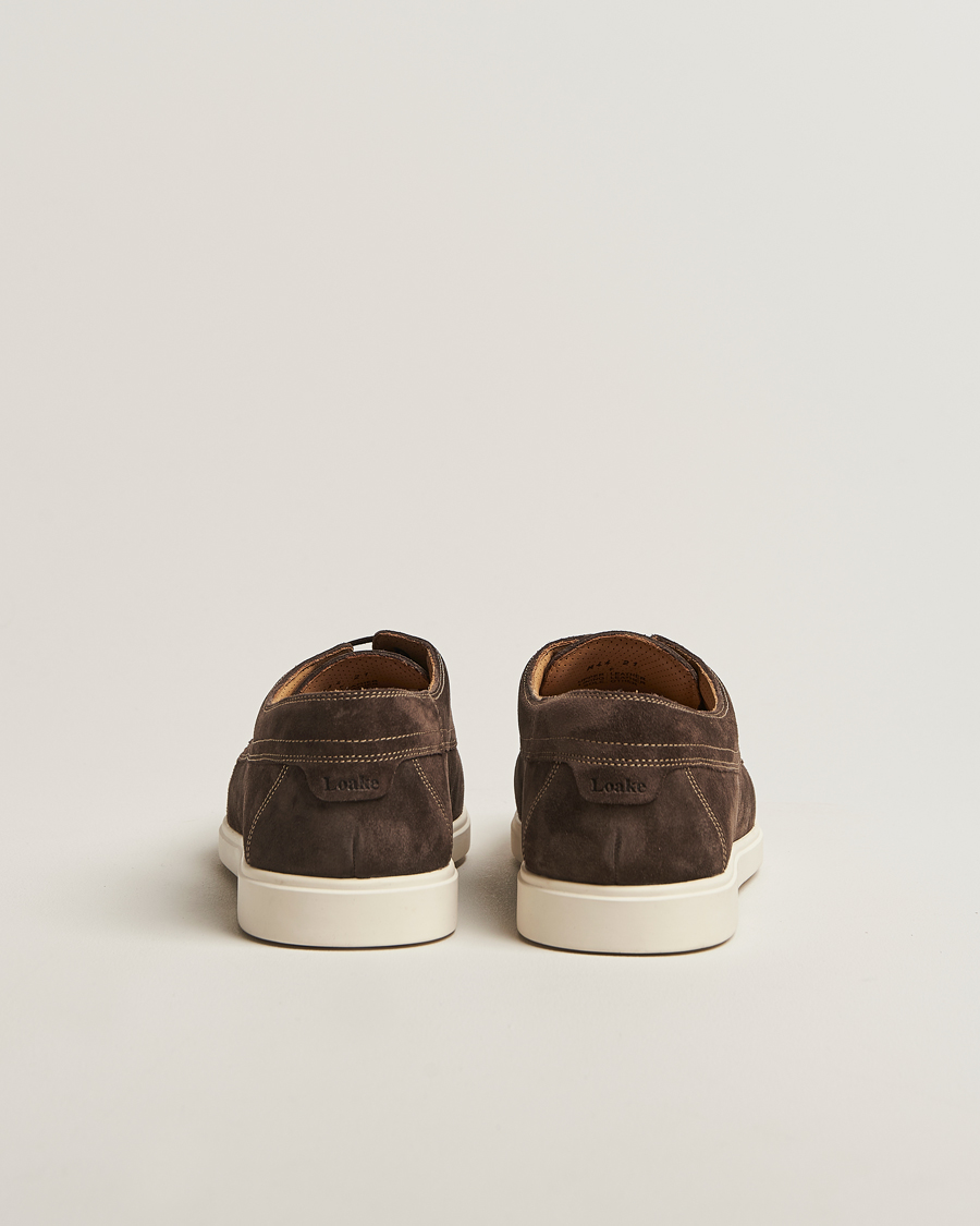 Heren | Instappers | Loake 1880 | Sardinia Suede Boat Shoe Loafers Anthracite