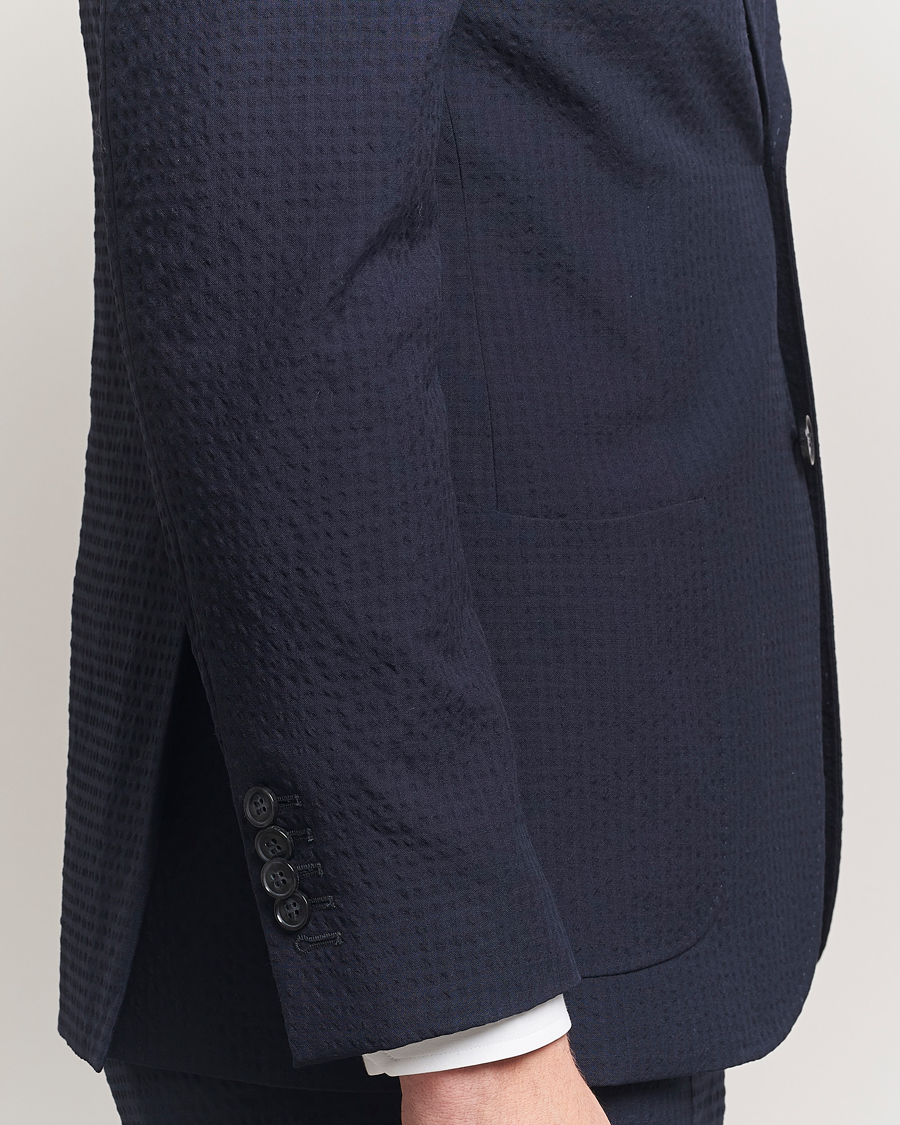 Heren | Blazers | Morris Heritage | Seersucker Suit Blazer Navy