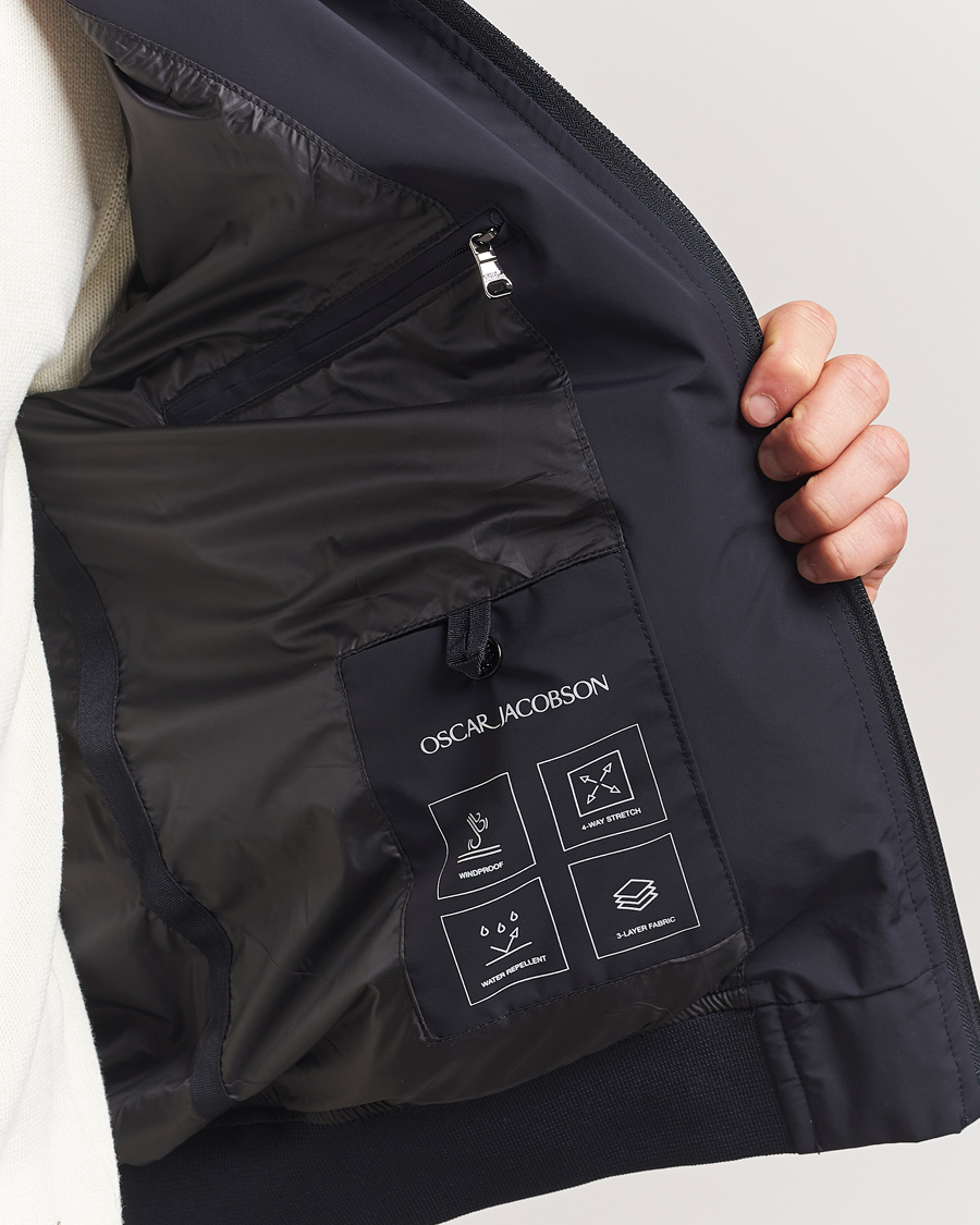 Heren | Jassen | Oscar Jacobson | Bomber Nylon Jacket Navy