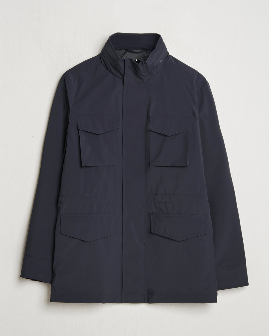 Heren | Jassen | Oscar Jacobson | M65 Nylon Field Jacket Navy