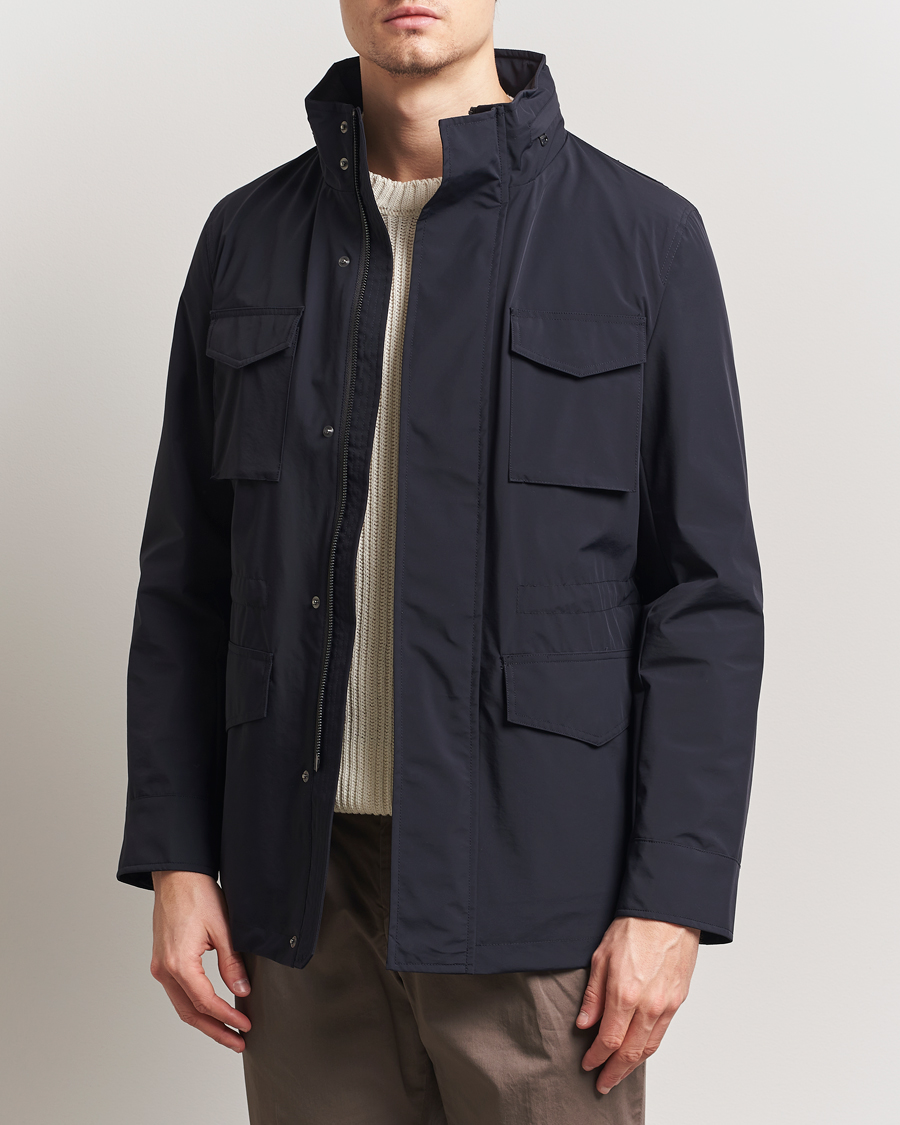 Heren | Jassen | Oscar Jacobson | M65 Nylon Field Jacket Navy