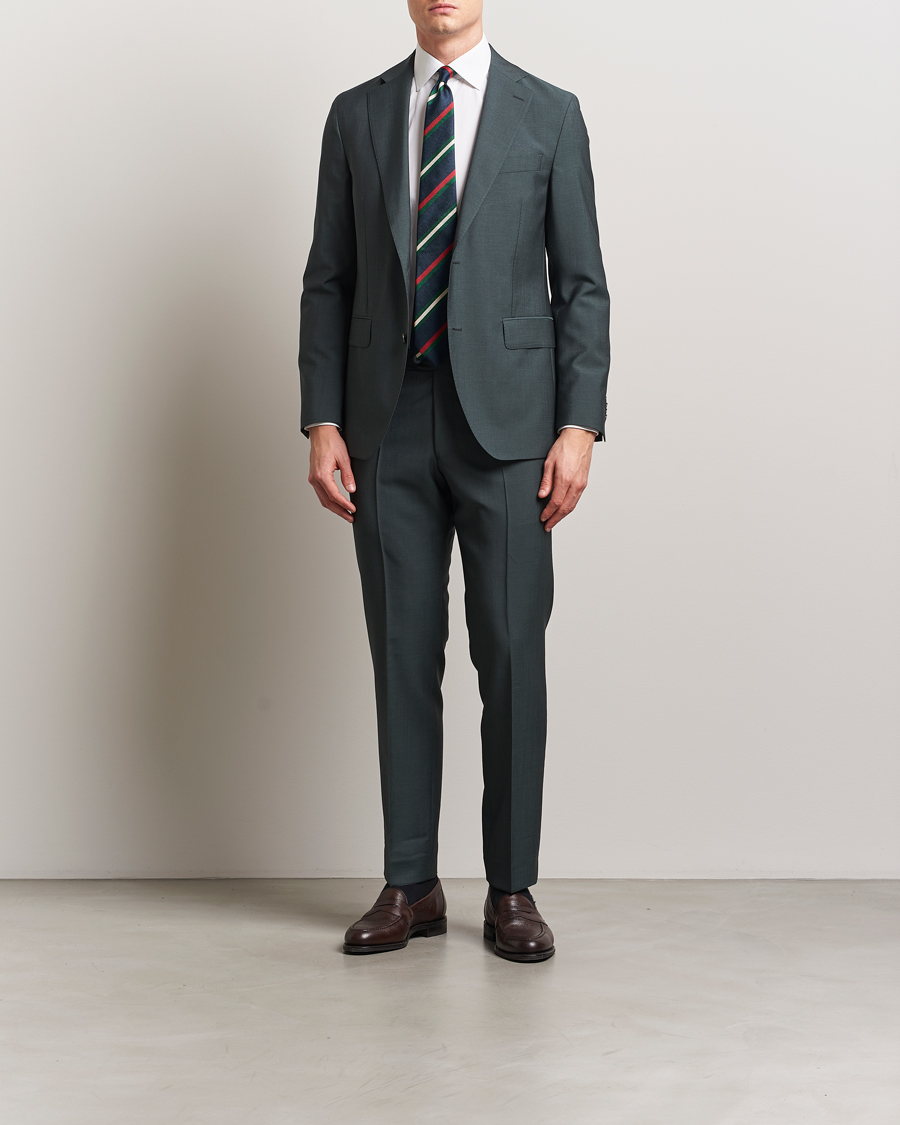 Heren | Blazers | Oscar Jacobson | Fogerty Wool/Mohair Suit Blazer Green