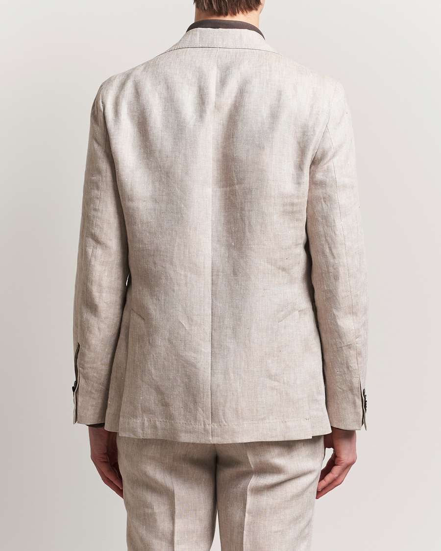 Heren | Blazers | Oscar Jacobson | Ferry Soft Linen Blazer Beige