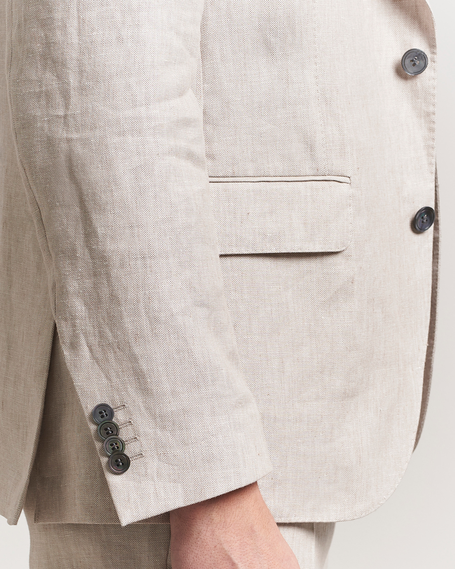 Heren | Blazers | Oscar Jacobson | Ferry Soft Linen Blazer Off White