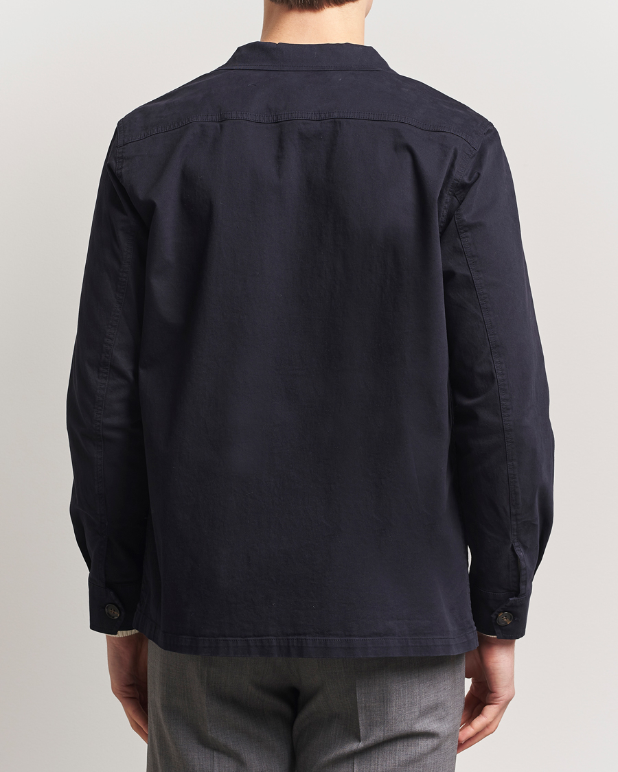 Heren | Overhemden | Oscar Jacobson | Safari Cotton Shirt Jacket Navy