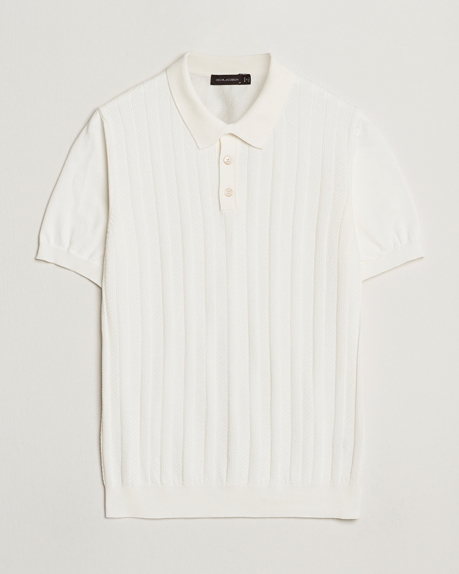 Heren | Polo's | Oscar Jacobson | Barto Structured Cotton Polo Snow White