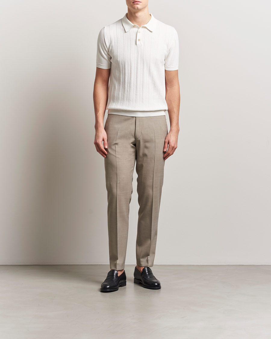 Heren | Polo's | Oscar Jacobson | Barto Structured Cotton Polo Snow White