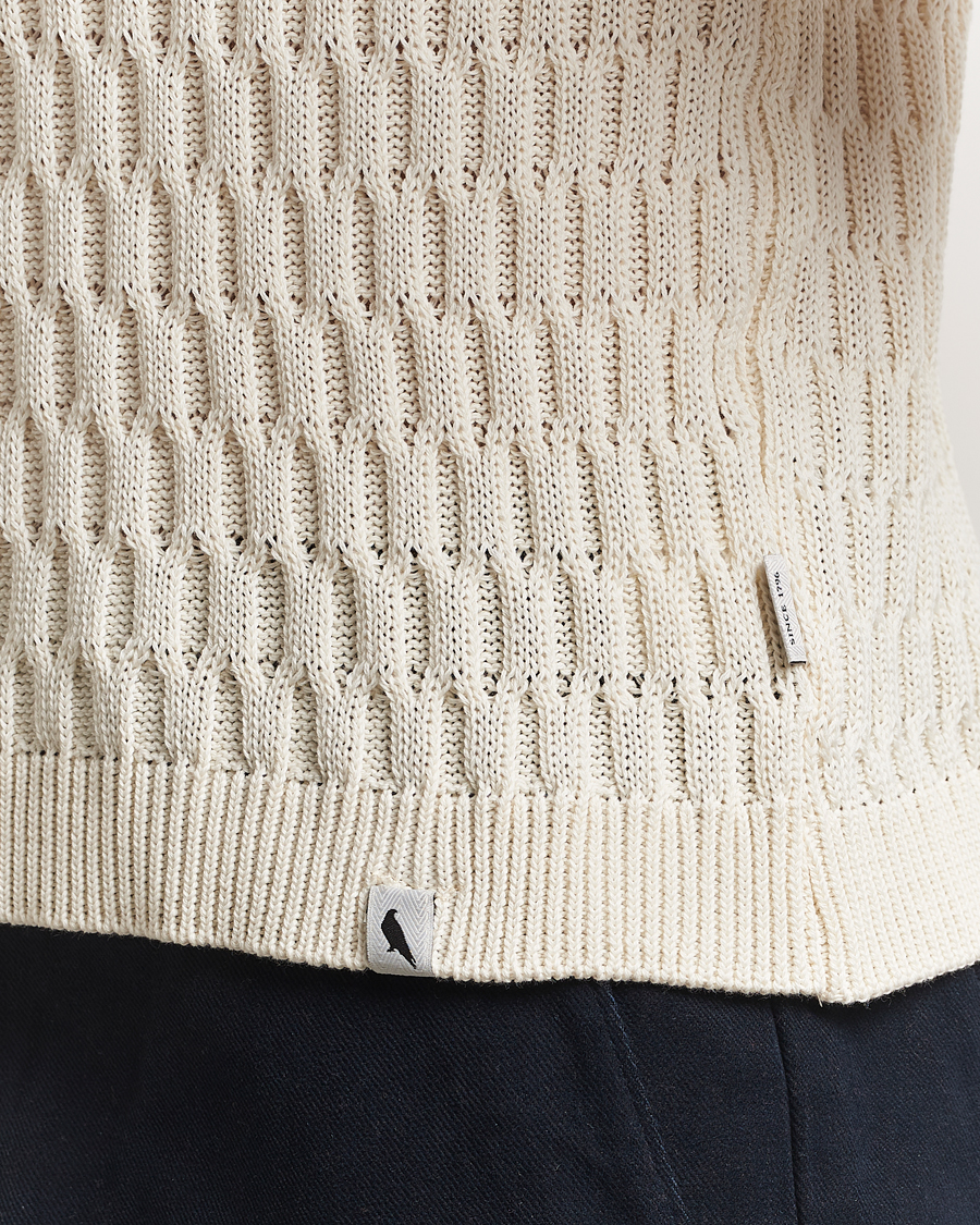 Heren | Polo's | Peregrine | Cove Knitted Cotton Polo Shirt White
