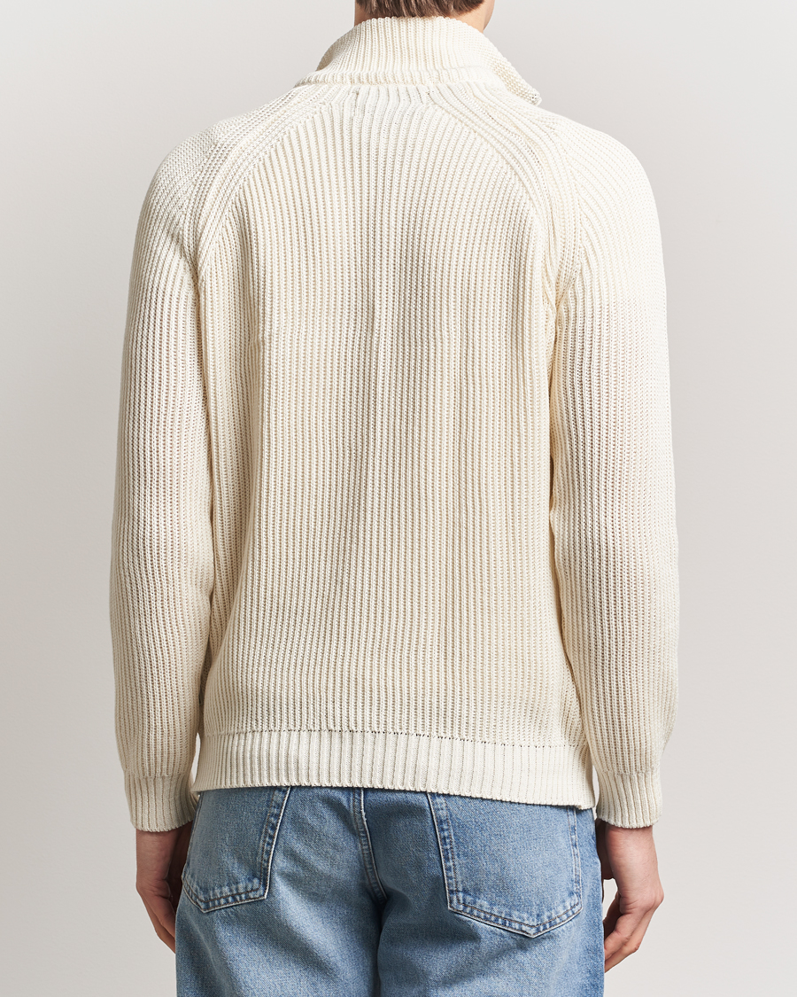Heren | Truien | Peregrine | Felix Quarter Zip Jumper White